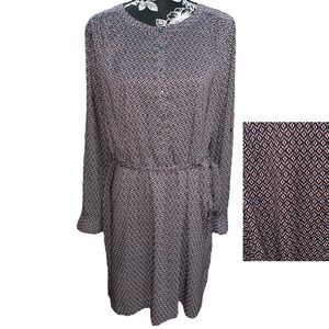 Ann Taylor Loft Geometric Floral Print Dress